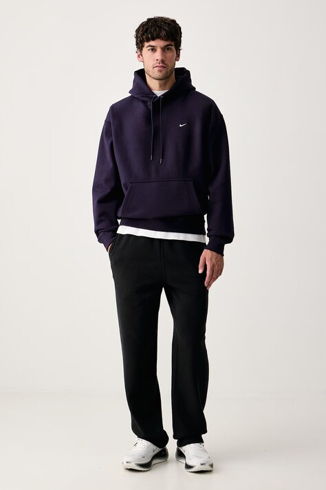 Nike Sportswear Кофта с капюшоном мужская хлопковая Solo Swoosh серая HV1082.525