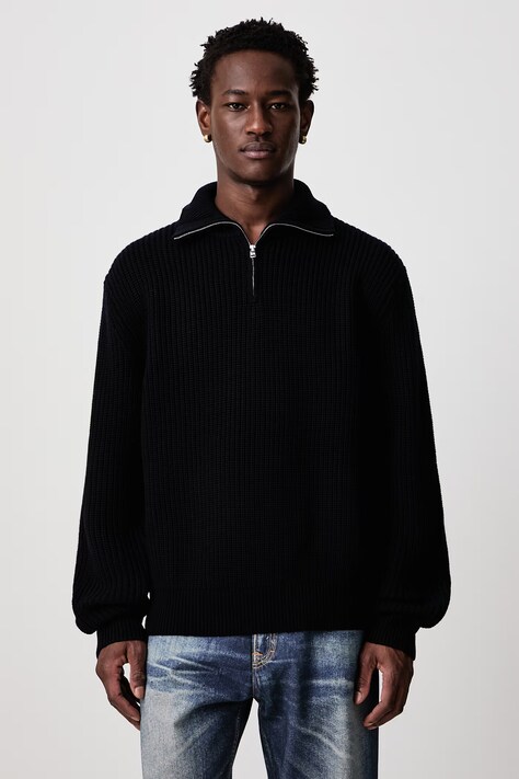 A.P.C. DANIEL półgolf wełniany męski granatowy WVAXU.H23505