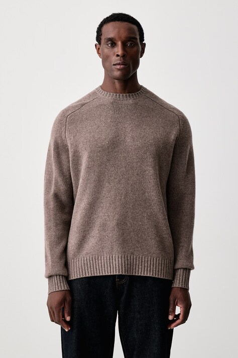 MC2 Saint Barth Sweter męski wełniany brązowy RAD0001