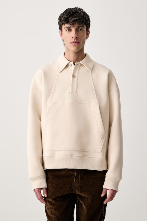 G-Star Bluza męska Scupa polo collar loose beżowa D27091-E309