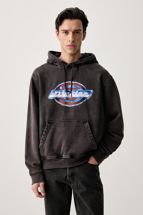 Dickies Bluza z kapturem męska z bawełną czarna DK0A8E4XBLK1
