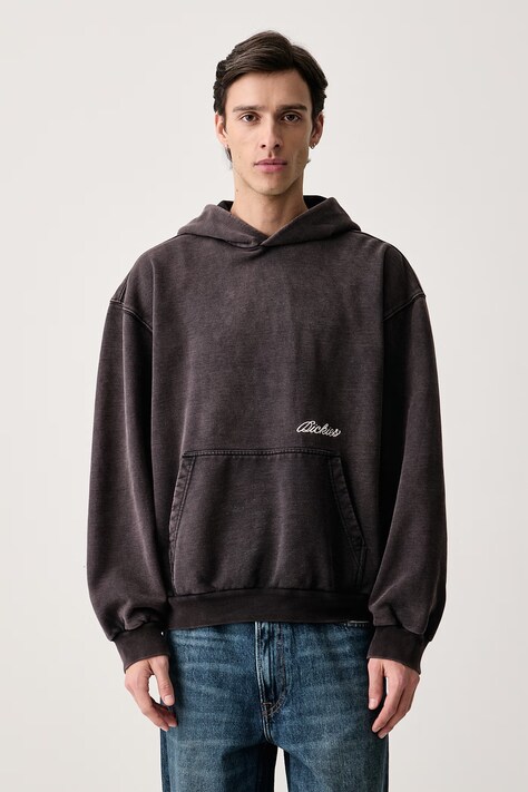 Dickies Bluza z kapturem męska z bawełną szara DK0A89NSBLK1