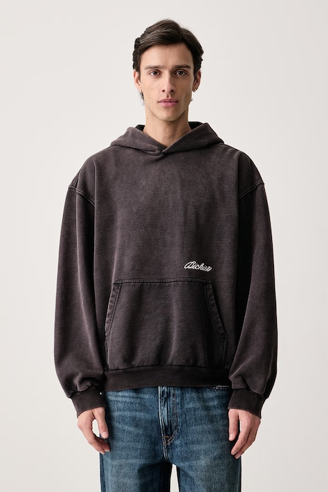Dickies Bluza z kapturem męska z bawełną szara DK0A89NSBLK1