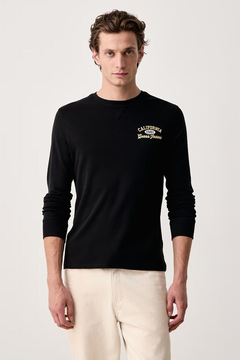 Guess Jeans Longsleeve męski bawełniany czarny M6BI03 K5300