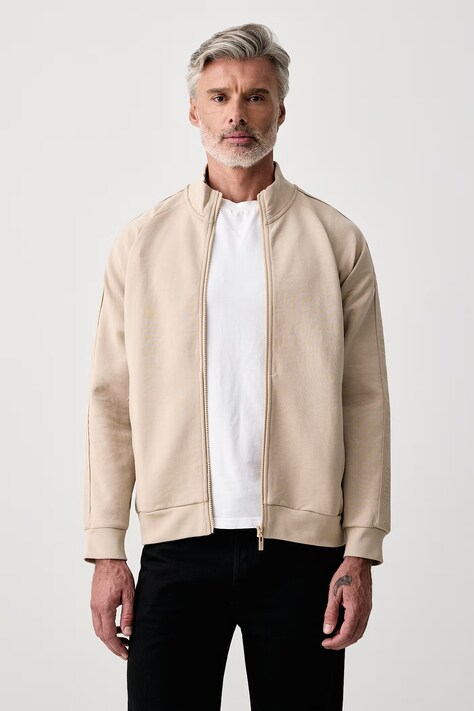 Guess Bluza z kapturem męska z bawełną THOR beżowa Z6YQ18 K4964