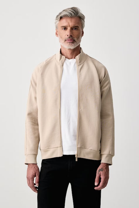 Guess Bluza z kapturem męska z bawełną THOR beżowa Z6YQ18 K4964