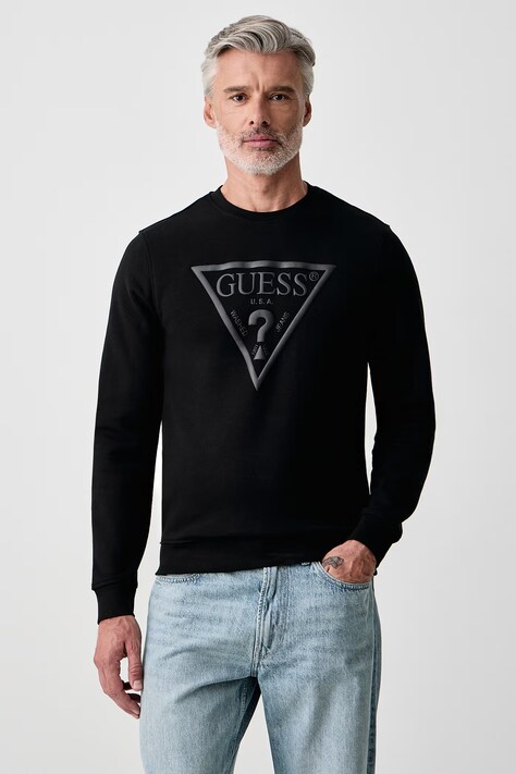 Guess Bluza męska z bawełną czarna M6YQ37 K4103