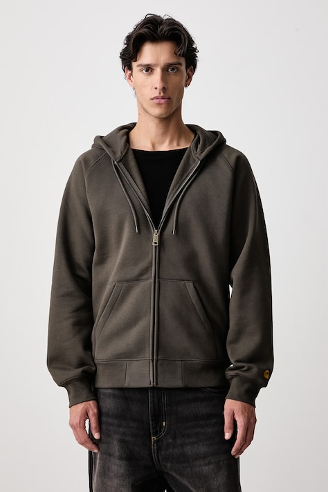 Carhartt WIP Chase hanorac cu fermoar și glugă din bumbac pentru bărbați verde I033664.3X9XX