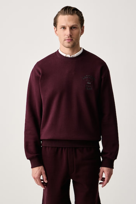 Lacoste Bluza męska bawełniana bordowa SH9785