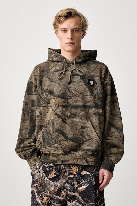 Carhartt WIP Hooded Feather Tree Sweat bluza z kapturem bawełniana męska multicolor I037164