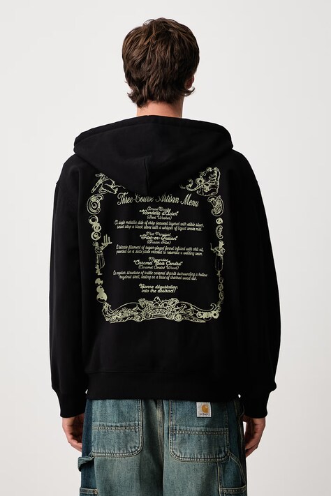 Carhartt WIP Hooded Chez WIP Jacket bluza rozpinana z kapturem z bawełną męska czarna I037280