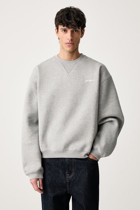 Carhartt WIP Ebbert Sweat bluza z bawełną męska szara I037113