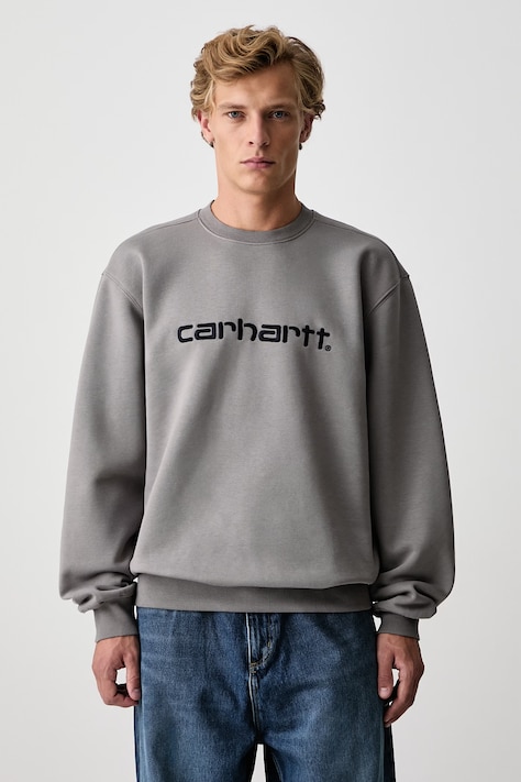 Carhartt WIP Carhartt Sweat bluza z bawełną męska szara I030546