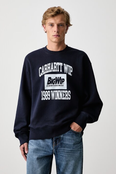 Carhartt WIP 1989 Winners Sweat bluza bawełniana męska granatowa I037278