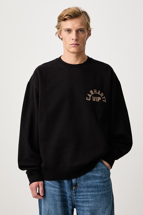 Carhartt WIP Arch Script Sweat sweatshirt with cotton Men's black I037266