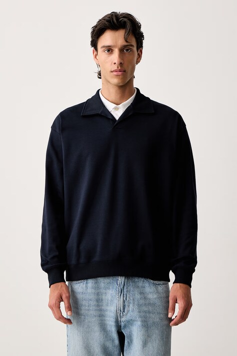 Marc O'Polo Bluza męska bawełniana z elastanem granatowa 5000012952