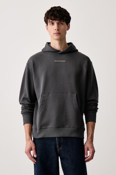 Marc O'Polo Bluza z kapturem męska bawełniana szara 5000012876