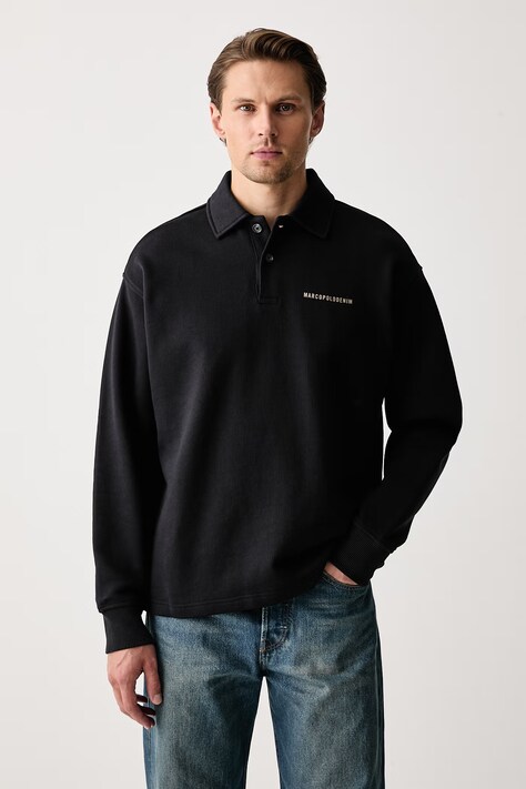 Marc O'Polo Bluza męska bawełniana czarna 5000012868