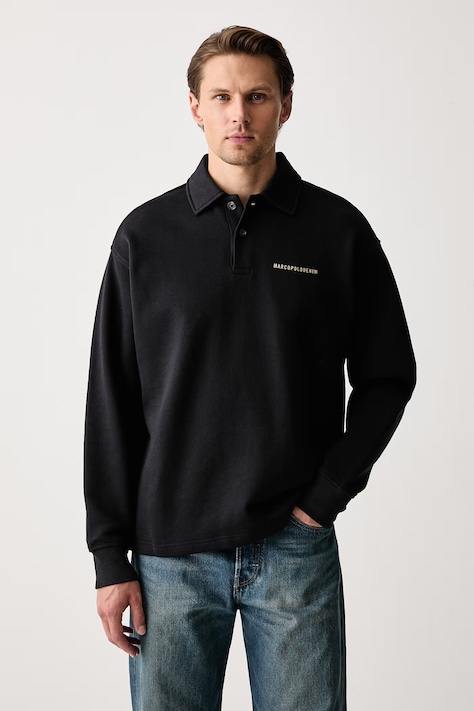 Marc O'Polo Bluza męska bawełniana czarna 5000012868