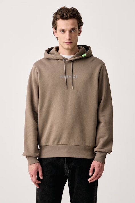 BOGNER Fire+Ice Bluza z kapturem męska bawełniana COVELL brązowa 84347240