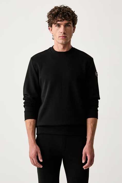 Colmar bluza z kapturem męska z bawełną czarna 62000004.1WX