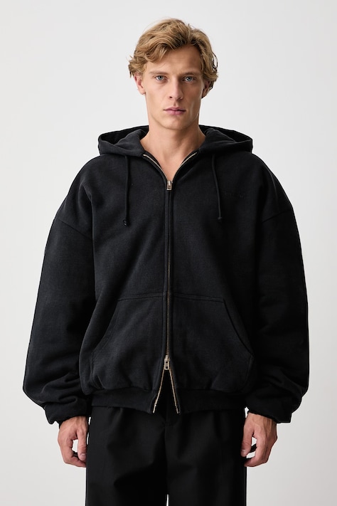 Vetements Puffed bluza z kapturem bawełniana męska czarna MH27BJ170B