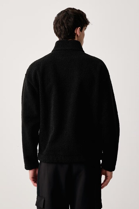 HUGO кофта чоловіча флісова Derylong — AW26-BLMZB5, чорний — фото 3