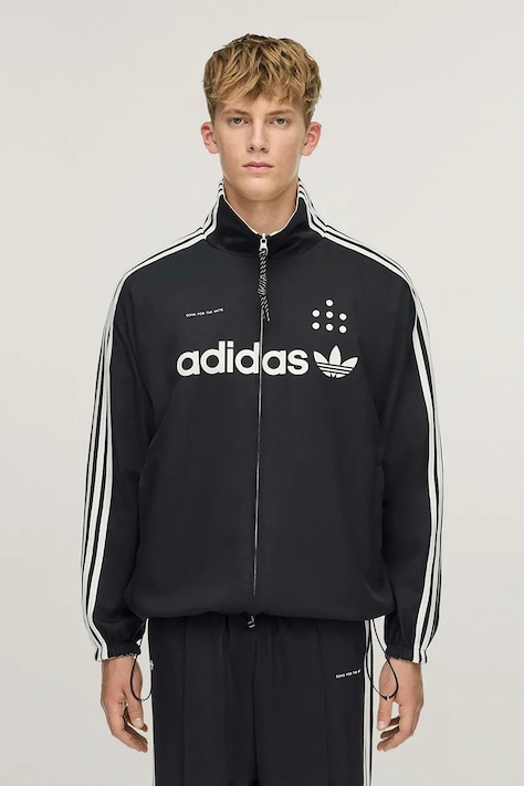 adidas Originals X SFTM μπλούζα με κουμπιά Ανδρική μαύρη LF5251