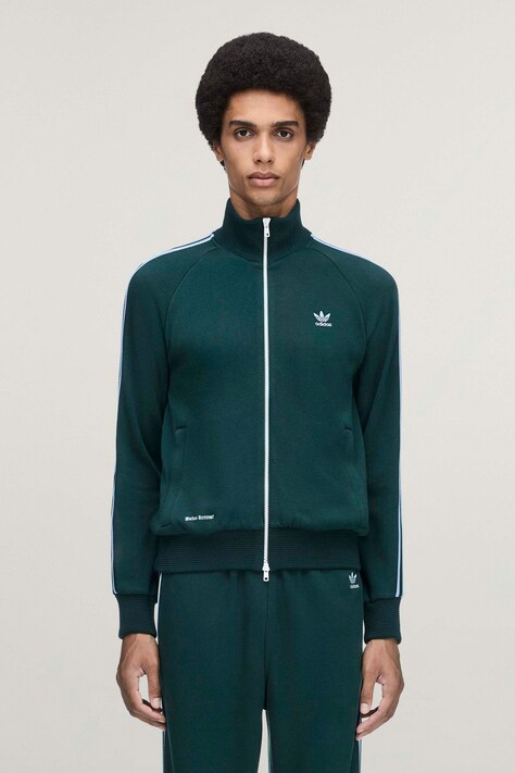 adidas Originals 80s x Wales Bonner bluza rozpinana z kapturem męska zielona HY5029