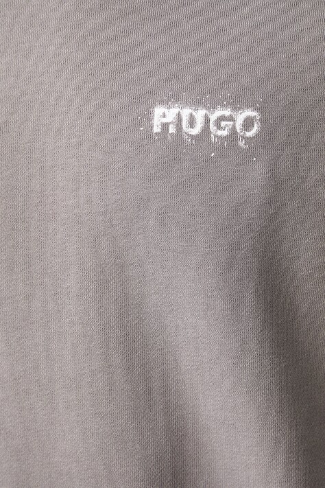 HUGO Blue кофта чоловіча бавовняна Nodacrew — AW26-BLMZBF, сірий — фото 5