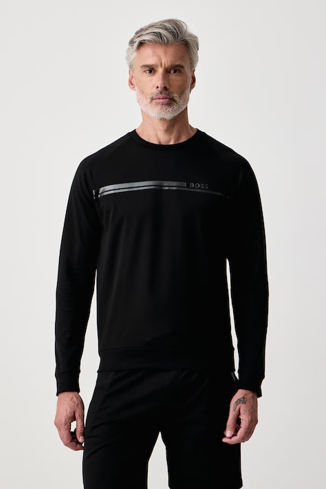 BOSS Μπλούζα ανδρική βαμβακερή Authentic Sweatshirt μαύρη 50554791