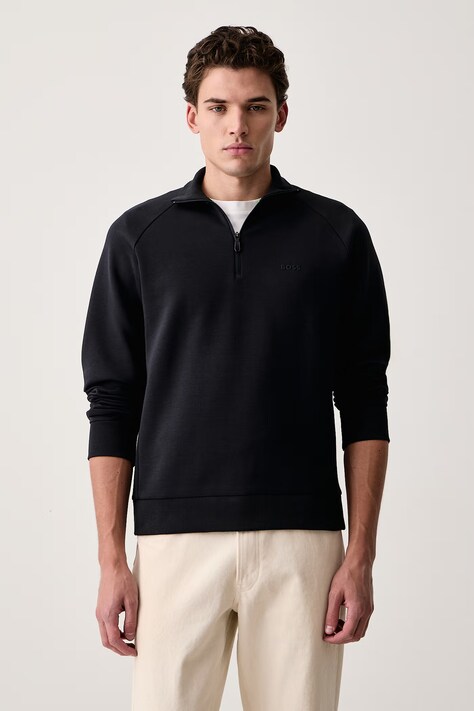 BOSS Green Hanorac pentru bărbați cu bumbac Sweat bleumarin 50565306