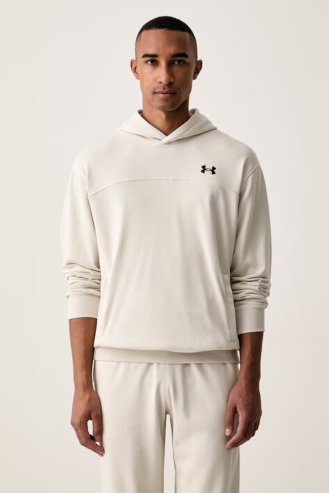 Under Armour Bluza treningowa męska z bawełną Rival LW Hoodie beżowa 6012335.110