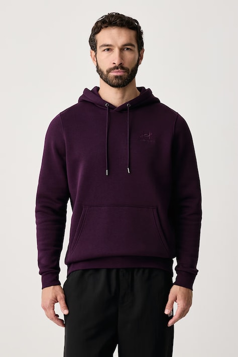 Under Armour Bluza z kapturem męska z bawełną Essential Fleece fioletowa 1373880.526