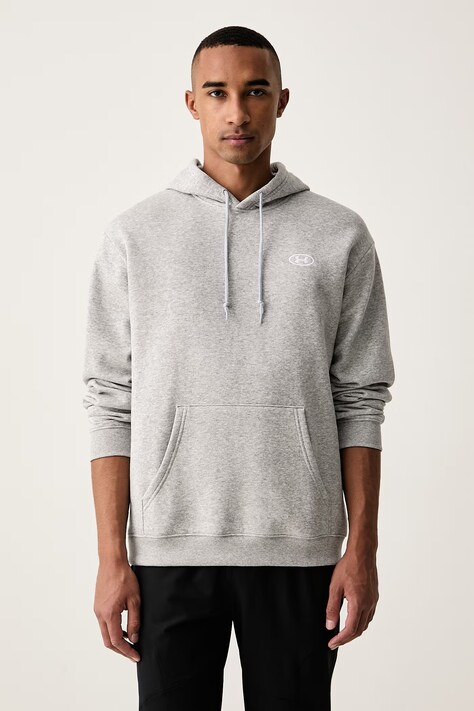 Under Armour Bluza z kapturem męska z bawełną Rival szara 6013448