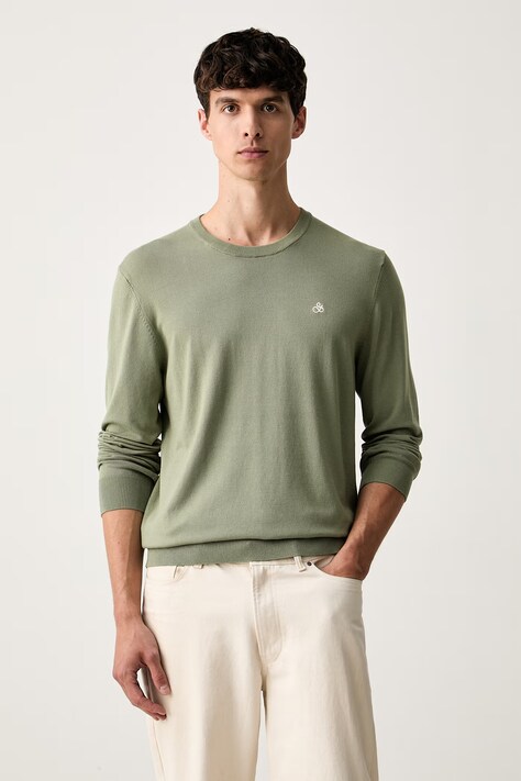Scotch & Soda sweter męski z wiskozą zielony 184401