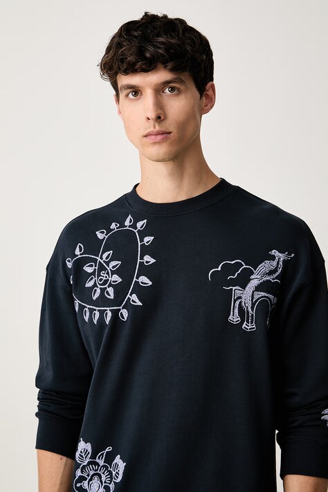 Scotch & Soda кофта чоловіча бавовняна — AW26-BLMZDD, темно-синій — фото 4