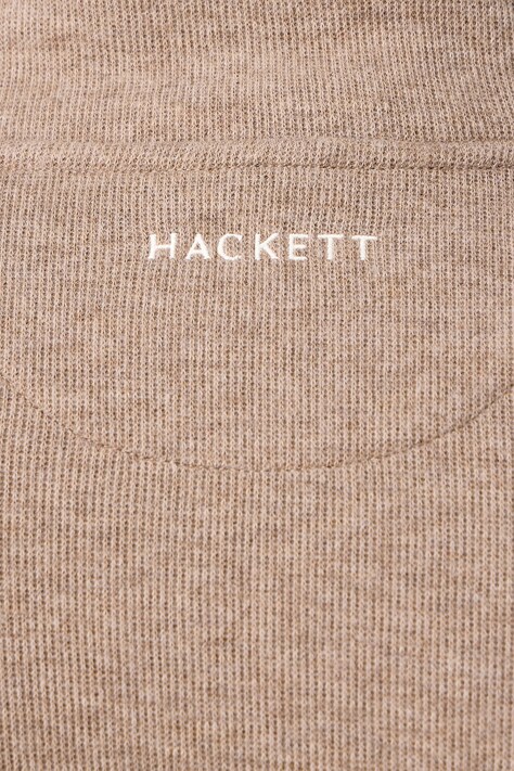 Hackett London Sweter męski bawełniany beżowy HM5800151
