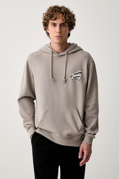 Tommy Jeans bluza męska bawełniana beżowa DM0DM23583