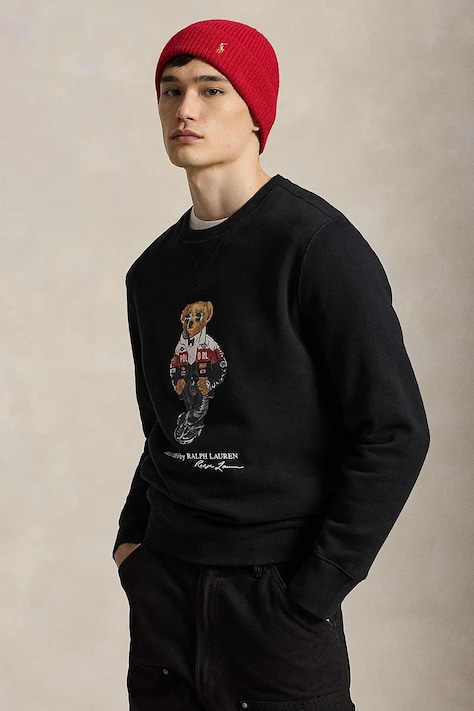 Polo Ralph Lauren Bluza męska z bawełną czarna 710B28740