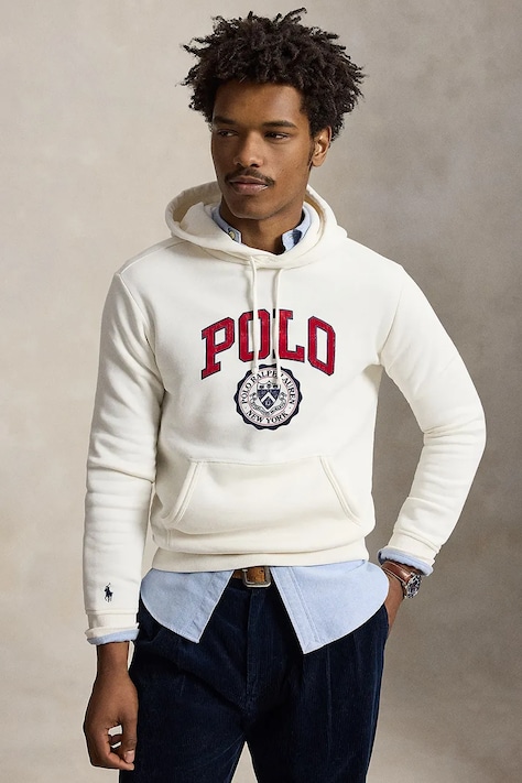 Polo Ralph Lauren Μπλούζα με κουκούλα ανδρική με βαμβάκι γκρί 710B26149
