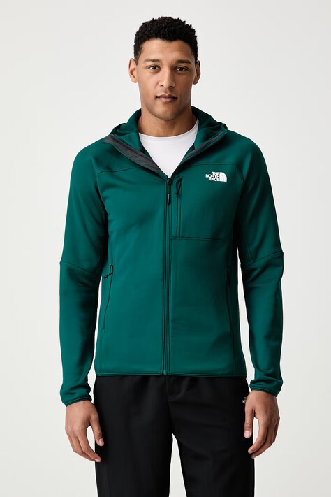The North Face Bluza rozpinana z kapturem męska polarowa POWERSTRETCH METEORA zielona NF0A8J47N4J1