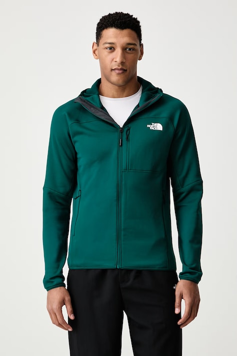 The North Face Bluza rozpinana z kapturem męska polarowa POWERSTRETCH METEORA zielona NF0A8J47N4J1