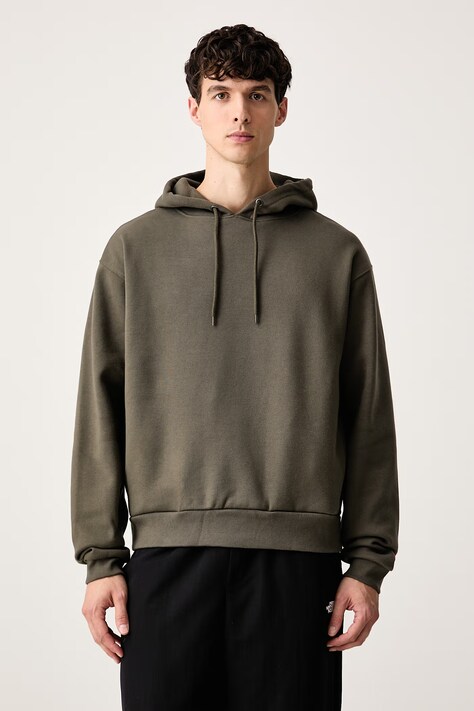 The North Face Bluza z kapturem męska z bawełną Redbox zielona NF0A8EFZ21L1