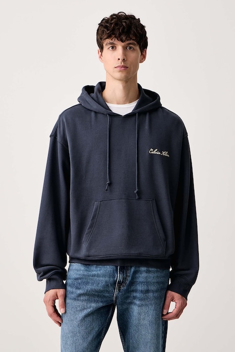 Calvin Klein Underwear Dukserica loungwear za muškarce s pamukom mornarsko plava LV00NM3035
