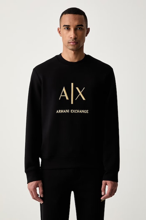 Armani Exchange bluza męska z bawełną czarna XM003551 AF20150
