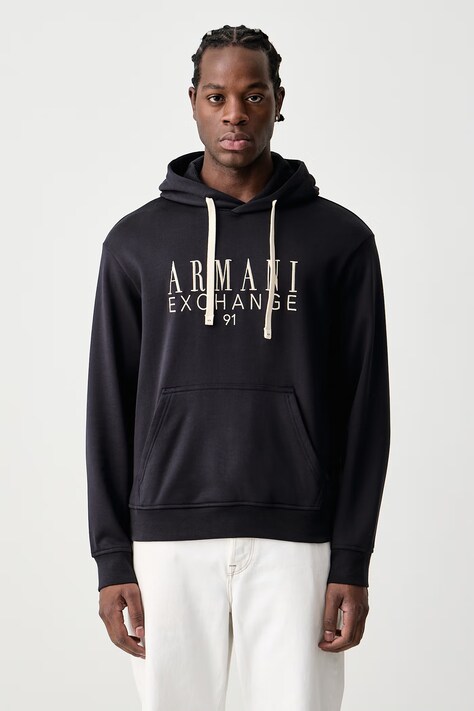 Armani Exchange Кофта с капюшоном мужская хлопковая тёмно-синяя XM003429 AF10830