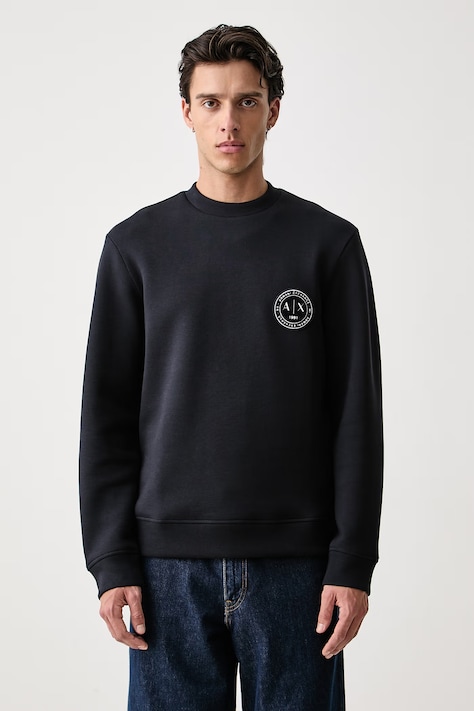 Armani Exchange dukserica za muškarce s pamukom mornarsko plava XM002929 AF16222