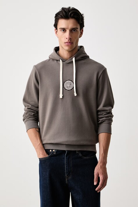 Armani Exchange dukserica sa kapuljačom za muškarce od pamuka s elastanom smeđa XM002912 AF26047
