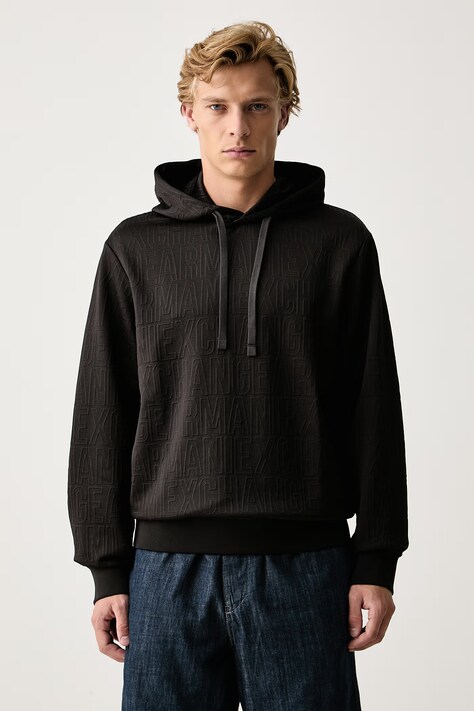 Armani Exchange Mikina s kapucňou pánska čierna XM002906 AF21862